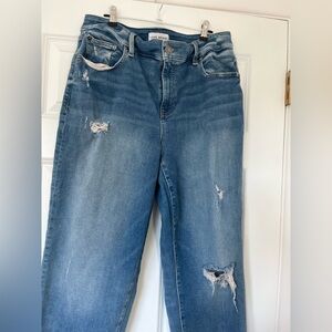 Lane Bryant Ripped Blue Denim Jeans
